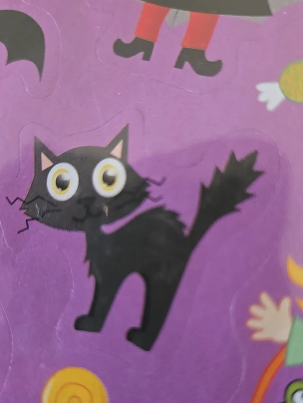 Halloween Stickers Sheet Purple Halloween Characters Google Eyes 3d Y2k Kids